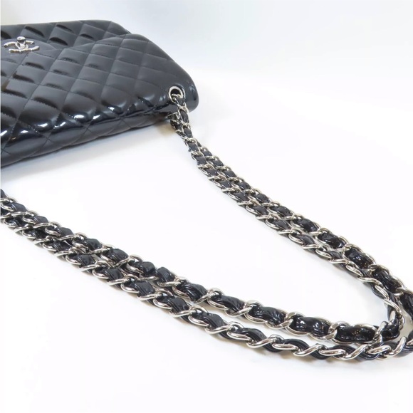 💎✨ BEAUTIFUL ✨💎 JUMBO CHANEL DOUBLE FLAP QUILTED CELEBRITY BAG - Picture 6 of 16